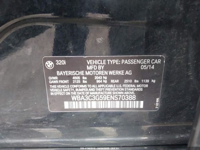 WBA3C3G59ENS70388 BMW 320i Xdrive