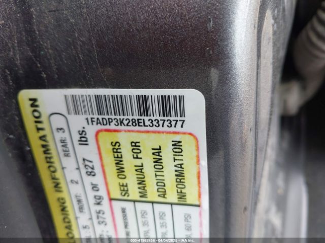 1FADP3K28EL337377 Ford FOCUS SE