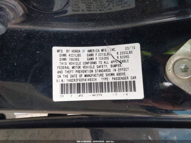 1HGCR2F82FA149204 Honda k24w1