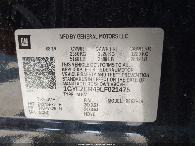1GYFZER49LF021475 Cadillac Xt4 Fwd Sport