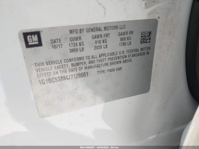1G1BC5SM4J7128661 Chevrolet Cruze Ls Auto