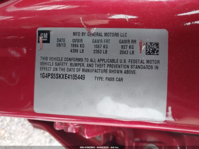 1G4PS5SKXE4105449 Buick Verano Leather Group