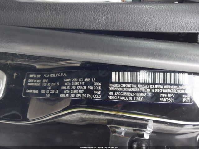 ZACCJBBB9JPH82945 Jeep Renegade Latitude 4x4