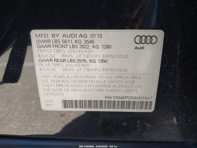 2013 AUDI Q5 WA1DGAFP2DA053347 Photo 8