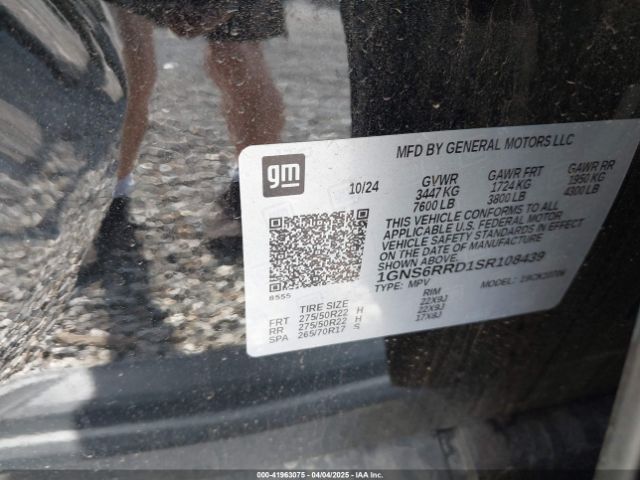 1GNS6RRD1SR108439 Chevrolet Tahoe 4wd Rst