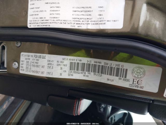 1C4PJMBS0GW148738 Jeep Cherokee Trailhawk