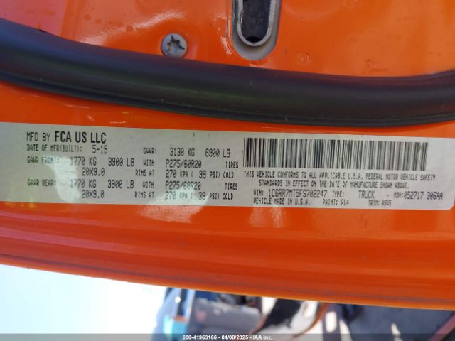 1C6RR7MT5FS702247 RAM 1500 Sport