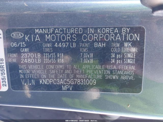 KNDPC3AC5G7831009 KIA Sportage Ex