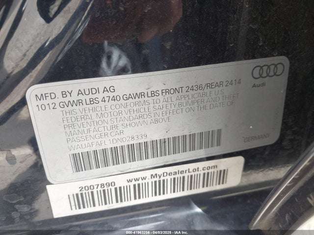 2013 AUDI A4 WAUAFAFL1DN028339 Photo 8