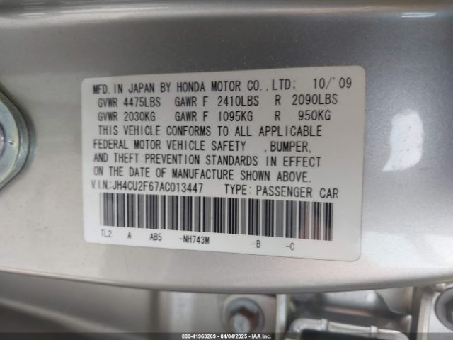 2010 ACURA TSX JH4CU2F67AC013447 Photo 8