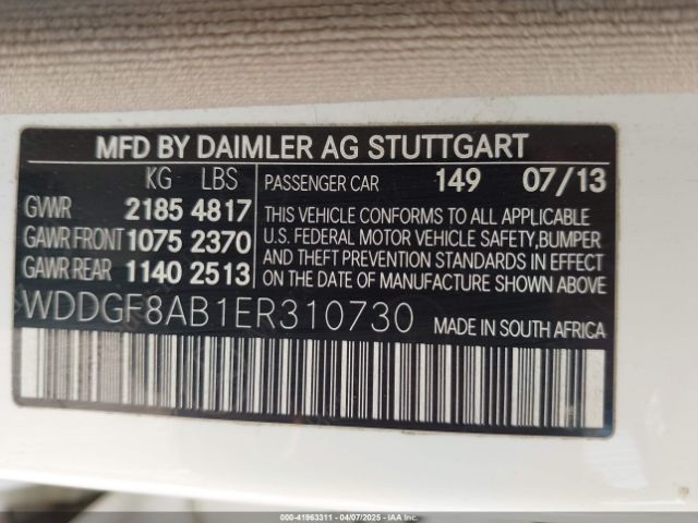 WDDGF8AB1ER310730 Mercedes-Benz C 300 Luxury 4matic/sport 4matic