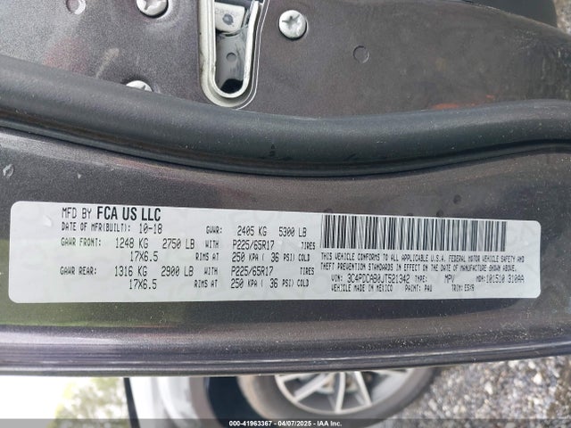 3C4PDCAB0JT521342 Dodge JOURNEY SE