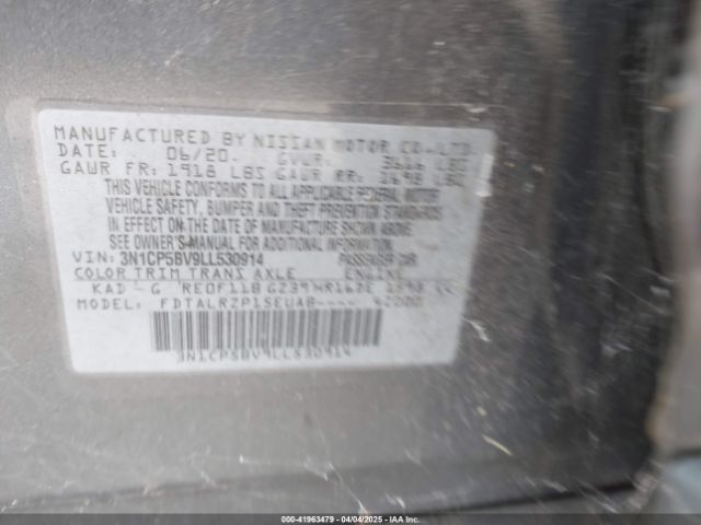 3N1CP5BV9LL530914 Nissan Kicks S Xtronic Cvt