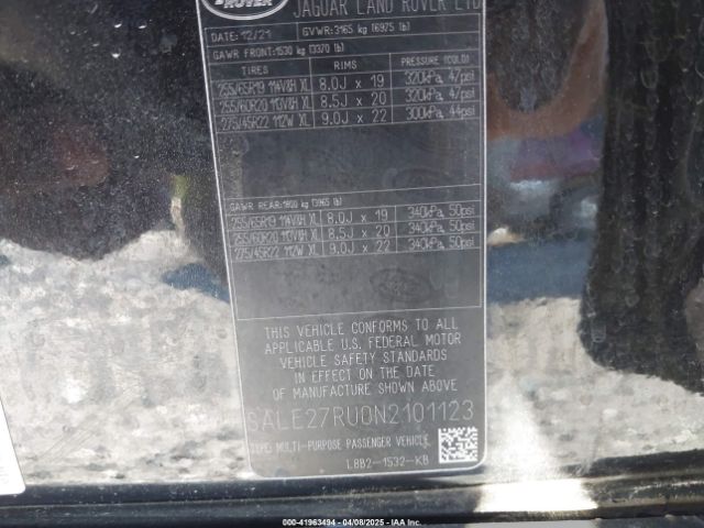 SALE27RU0N2101123 Land Rover Defender 110 X-dynamic Se