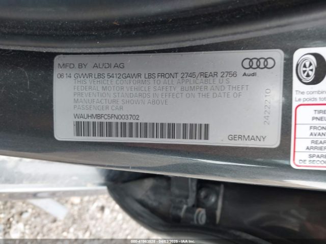 WAUHMBFC5FN003702 Audi A6 3.0 Tdi Premium Plus