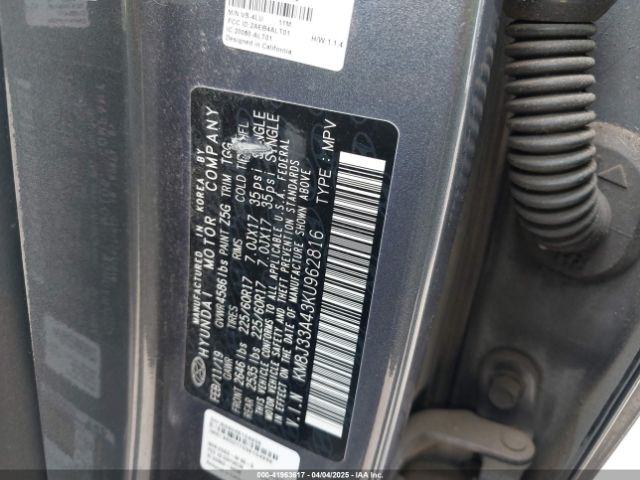 KM8J33A43KU962816 Hyundai Tucson Value