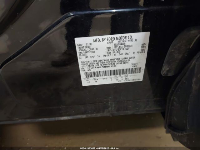 2FMPK4K97HBB53153 Ford Edge Titanium