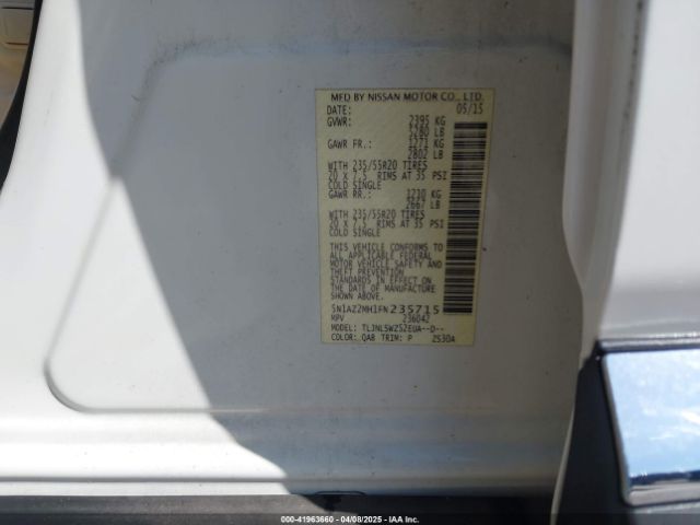 5N1AZ2MH1FN235715 Nissan Murano Platinum