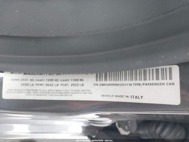 ZAM56RRS9H1231719 Maserati Quattroporte S Q4 Gransport