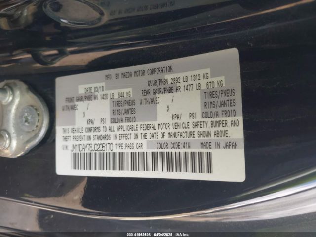 JM1NDAM76J0205170 Mazda Mx-5 Miata Rf Grand Touring