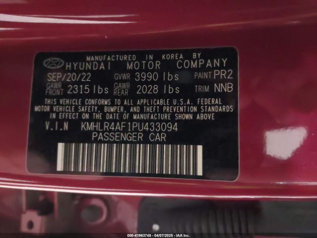 KMHLR4AF1PU433094 Hyundai Elantra N Line