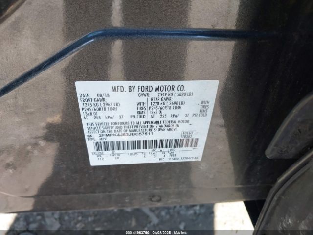 2FMPK4J83JBC57511 Ford EDGE SEL