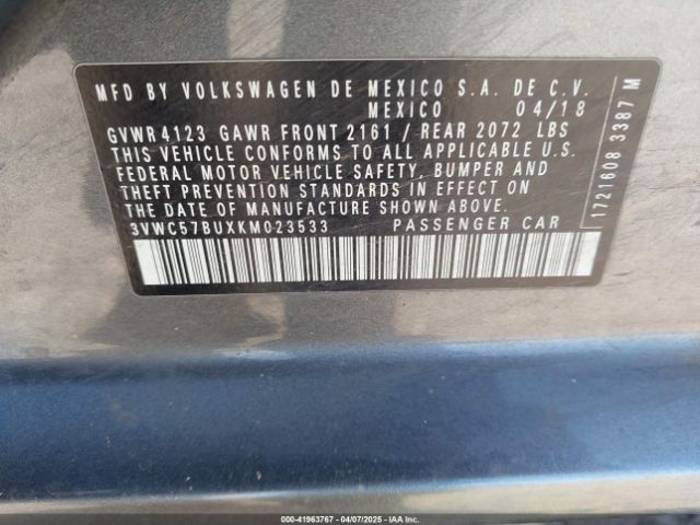 3VWC57BUXKM023533 Volkswagen 1.4 tsi