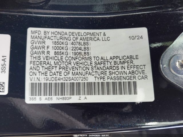 2025 ACURA INTEGRA 19UDE4H32SA007250 Photo 8