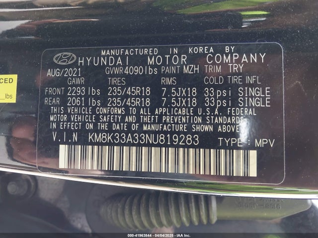 Hyundai Kona N Line 2022 KM8K33A33NU819283 Image 9