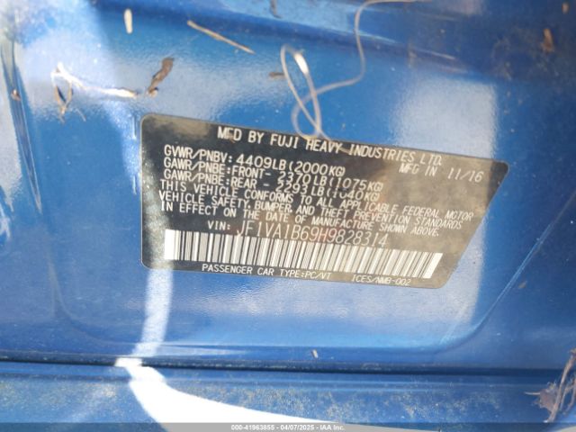 JF1VA1B69H9828314 Subaru WRX