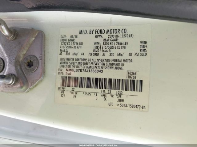 NM0LS7E75J1368043 Ford Transit Connect Xl