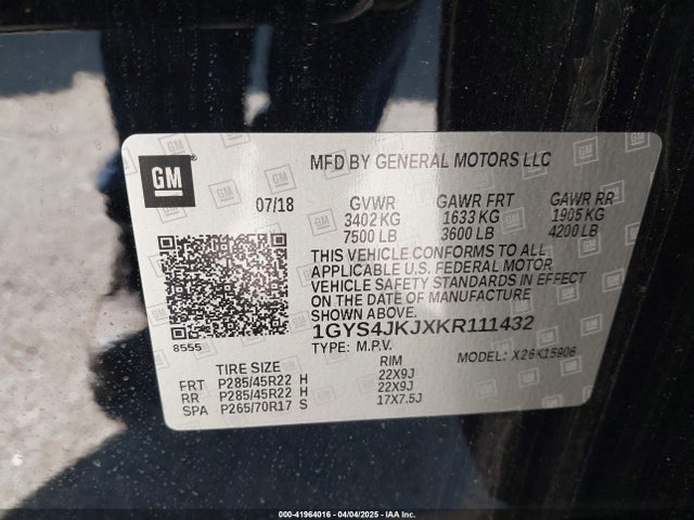 2019 CADILLAC ESCALADE ESV 1GYS4JKJXKR111432 Photo 8