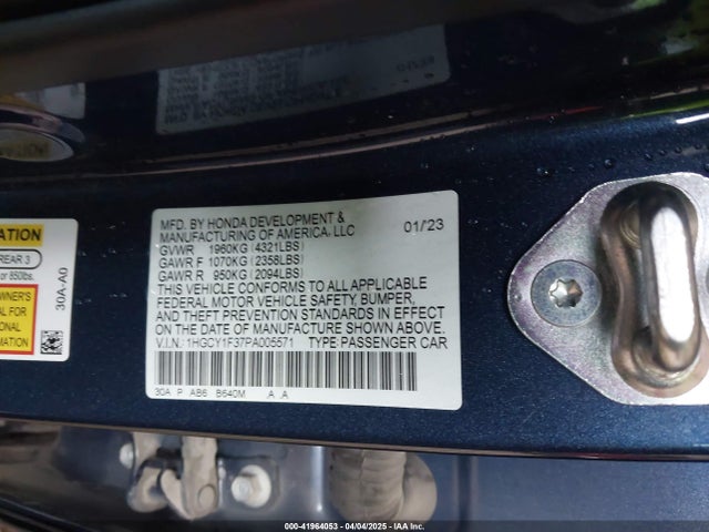 1HGCY1F37PA005571 Honda ACCORD EX