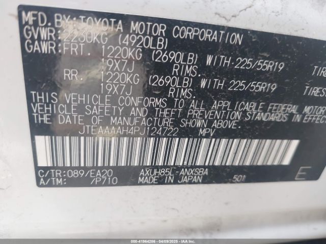 JTEAAAAH4PJ124722 Toyota Venza Limited