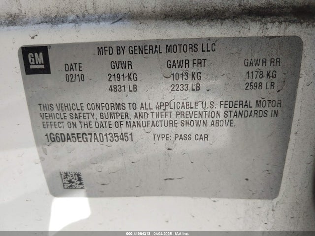 2010 CADILLAC CTS 1G6DA5EG7A0135451 Photo 8