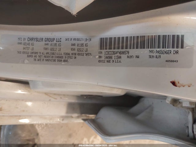 Chrysler 200 S 2015 1C3CCCBG4FN600570 Image 9