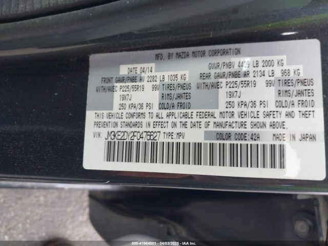 JM3KE2DY2F0476627 Mazda Cx-5 Grand Touring