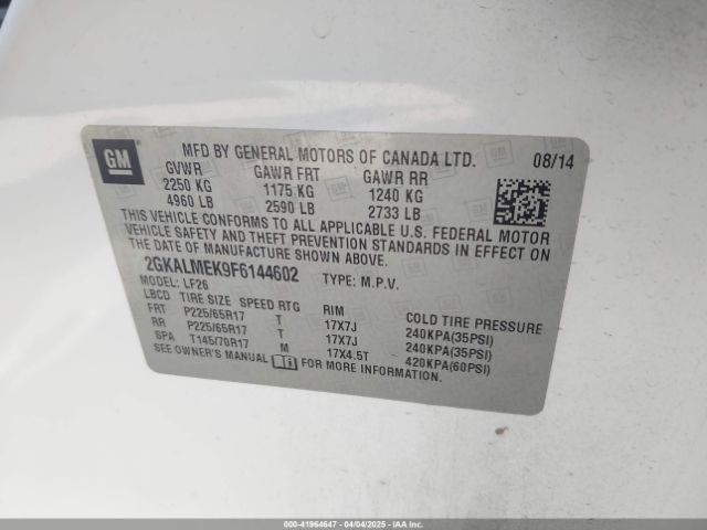 2GKALMEK9F6144602 GMC Terrain Sle-1