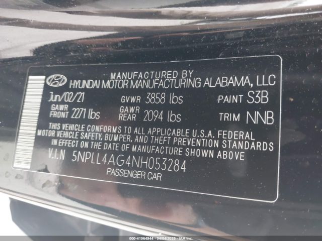 5NPLL4AG4NH053284 Hyundai ELANTRA SE