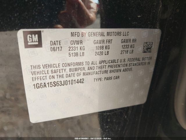 1G6A15S63J0101442 Cadillac CTS-V