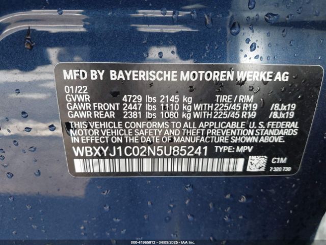 2022 BMW X2 WBXYJ1C02N5U85241 Photo 8