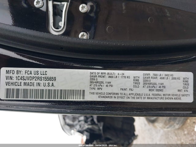 1C4SJVDP2RS155659 Jeep Wagoneer Series Iii 4x4