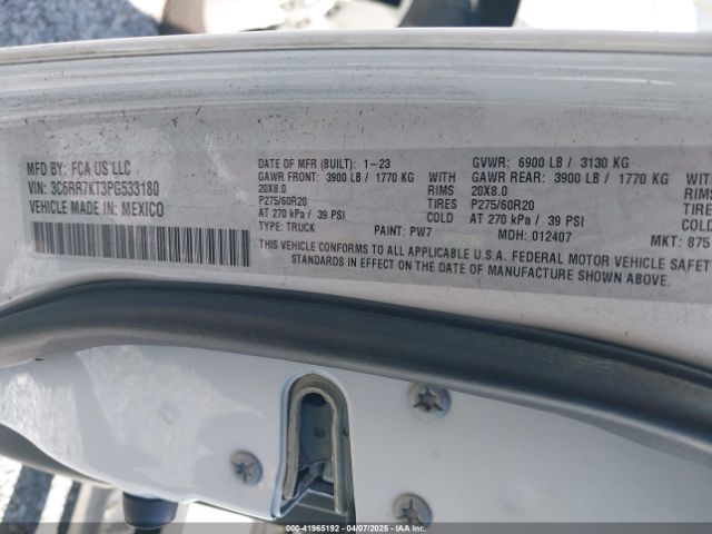 2023 RAM 1500 CLASSIC 3C6RR7KT3PG533180 Photo 8