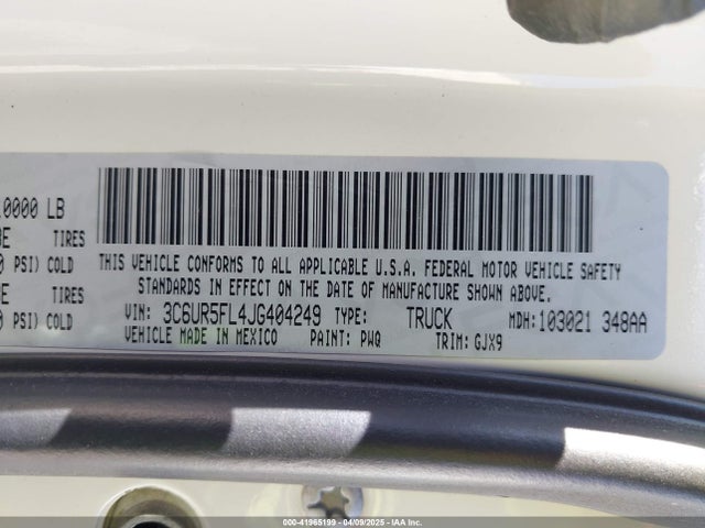 3C6UR5FL4JG404249 RAM 2500 Laramie  4x4 6'4 Box
