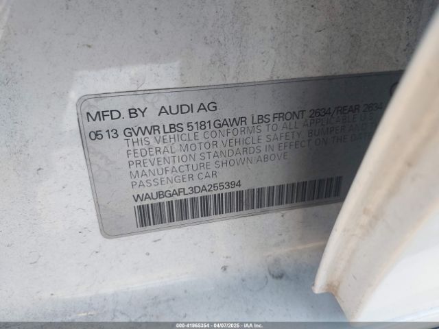 2013 AUDI S4 WAUBGAFL3DA255394 Photo 8