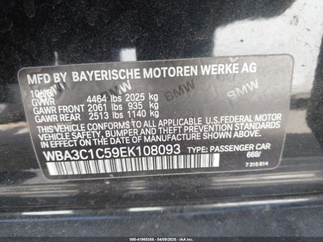 WBA3C1C59EK108093 BMW 328I