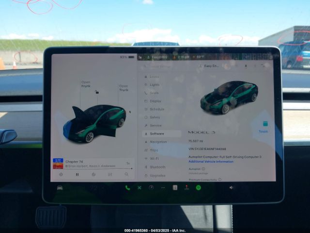 5YJ3E1EA6NF144098 Tesla Model 3 Rear-wheel Drive