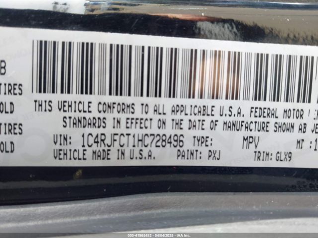 2017 JEEP GRAND CHEROKEE 1C4RJFCT1HC728496 Photo 8