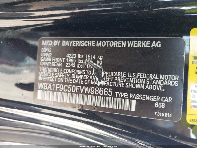 WBA1F9C50FVW98665 BMW 228I