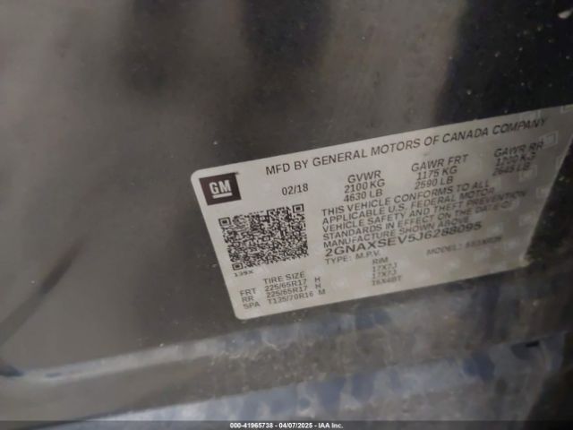 2GNAXSEV5J6288095 Chevrolet EQUINOX LT